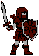 Warrior in early NES era style